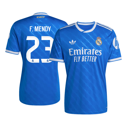 F. MENDY #23 Real Madrid Derde Thuisshirt 2025/26 Blauw