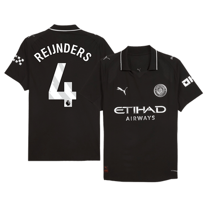 REIJNDERS #4 Manchester City Uitshirt 2025/26 Zwart Speler