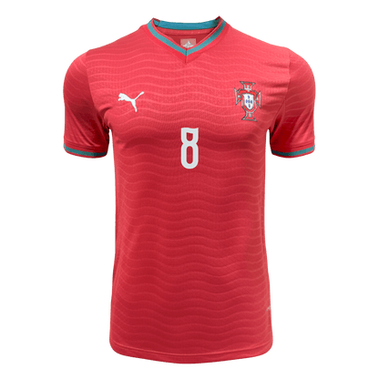 B.FERNANDES #8 Portugal Thuisshirt - WK 2026 Rood Speler
