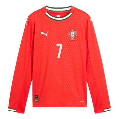 RONALDO #7 Portugal Thuisshirt Lange Mouwen 2025