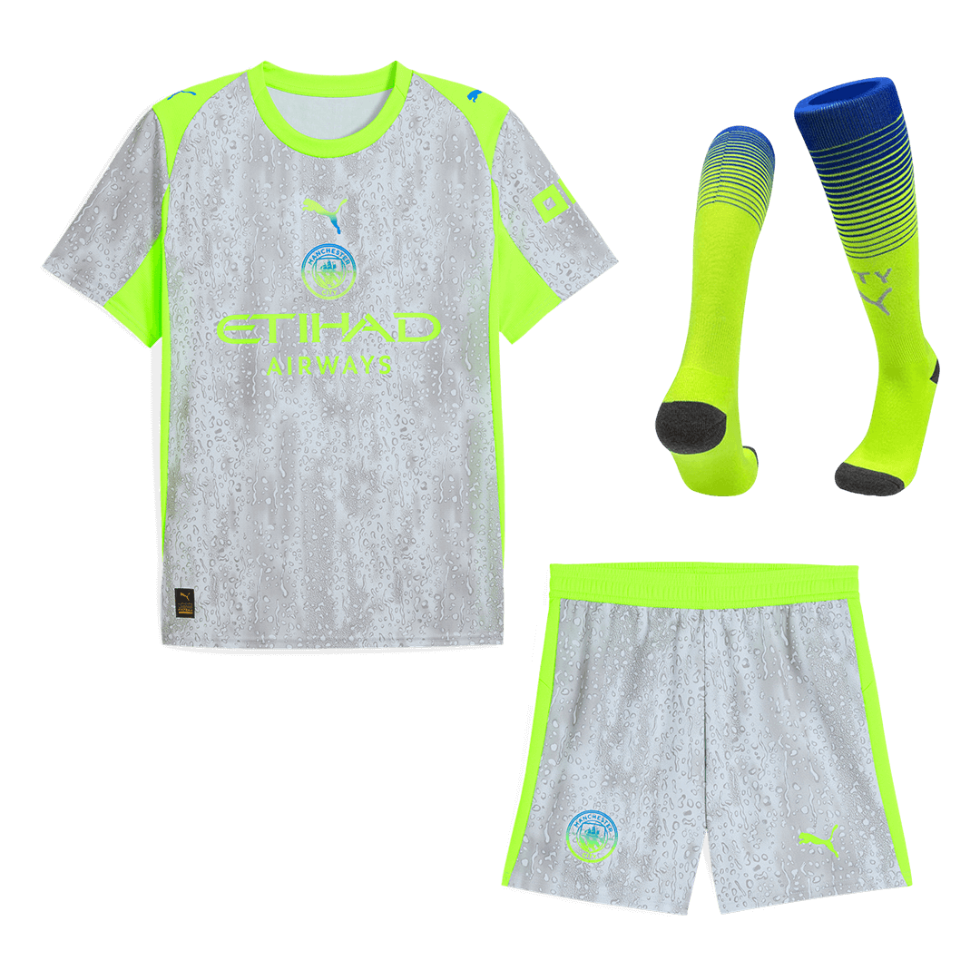 Manchester City Third Maillot Kit 2025/26 Gris