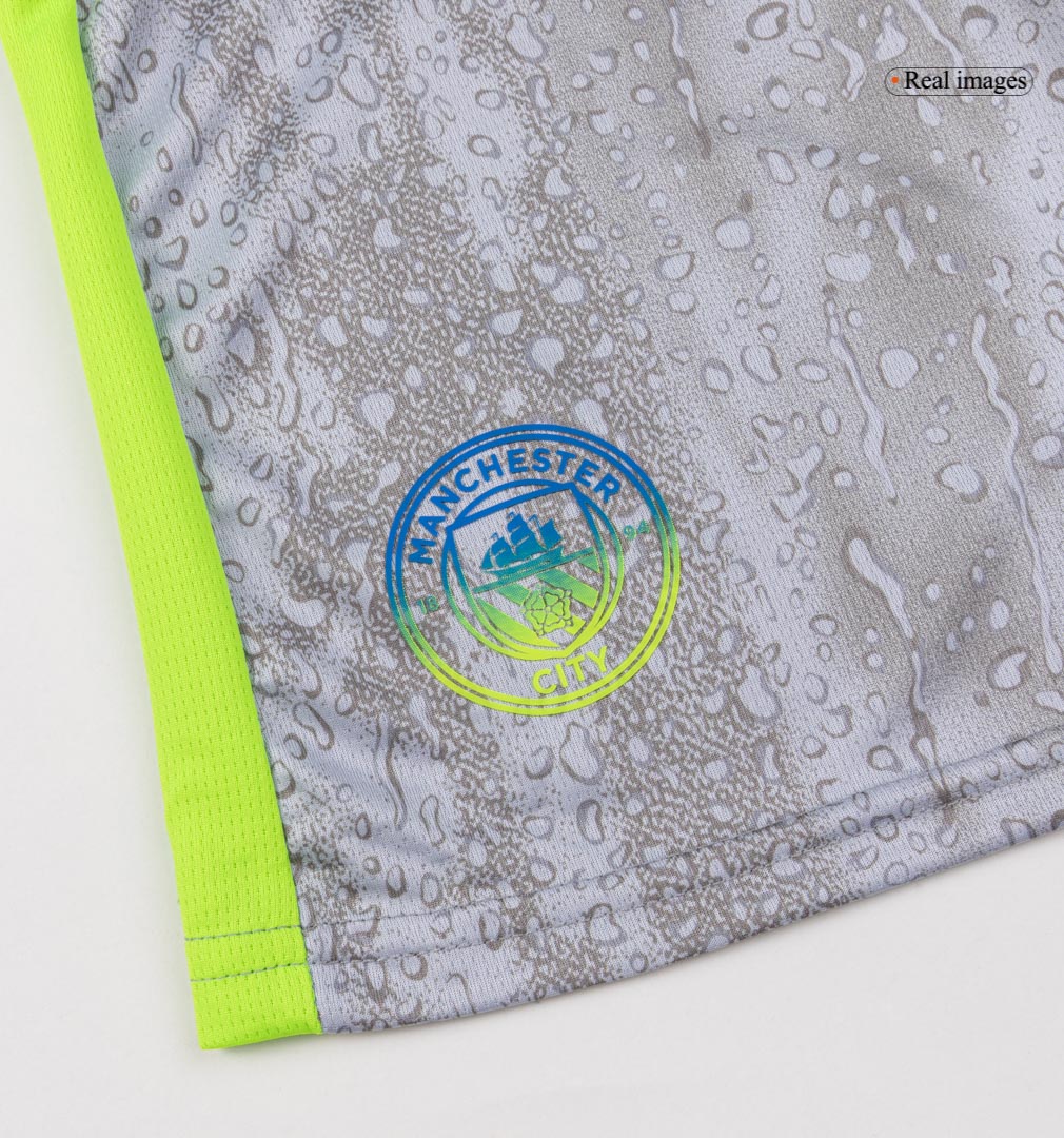 Manchester City Third Maillot Kit 2025/26 Junior Gris