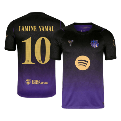 LAMINE YAMAL #10 Barcelone Extérieur Maillot 2026/27 Black/Purple - UCL