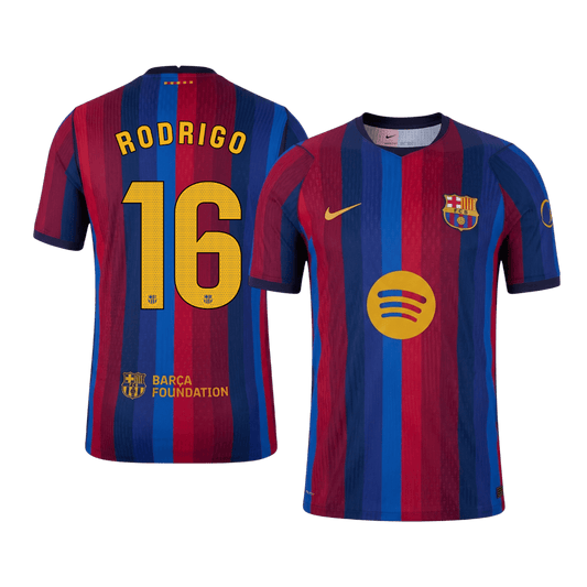 RODRIGO #16 Barcelone Domicile Maillot 2026/27 Rouge&Bleu Joueur