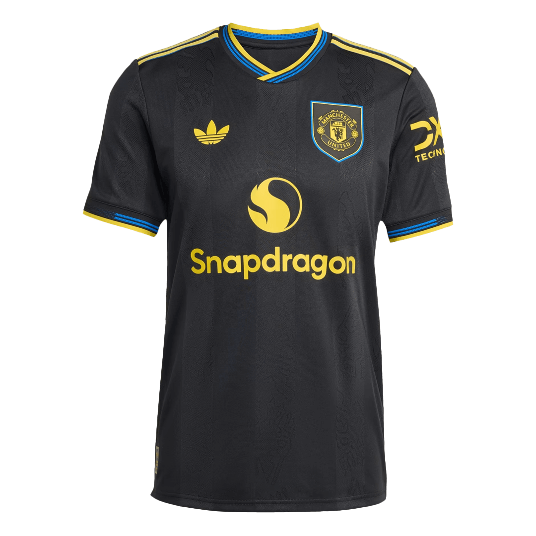 Manchester United Third Maillot 2025/26 Noir Authentique