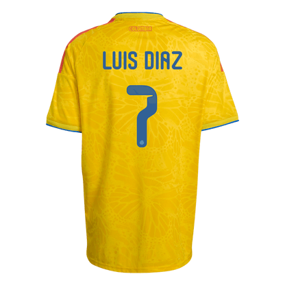 LUIS DíAZ #7 Colombie Domicile Maillot Coupe du Monde 2026 Jaune