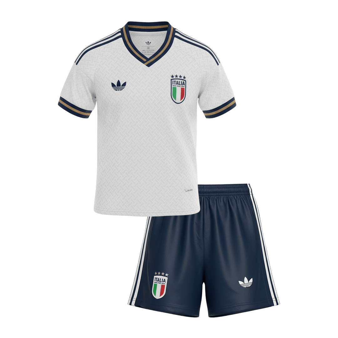 Italië Uit Tenue Kit - Wereldkampioenschap 2026 Kinderen Wit
