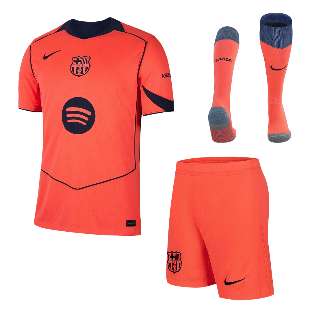 Barcelone Third Maillot Kit 2025/26 Orange