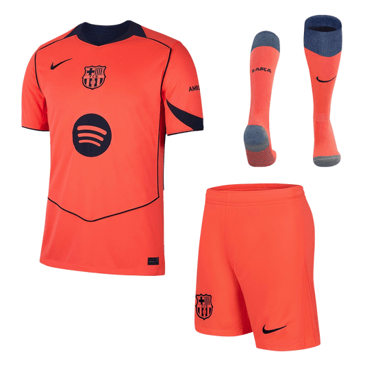 Barcelone Third Maillot Kit 2025/26 Orange