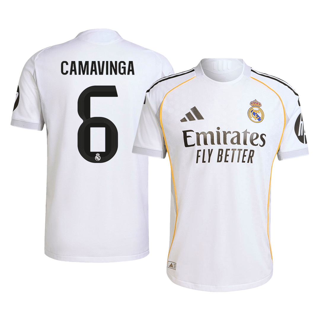 CAMAVINGA #6 Real Madrid Domicile Maillot 2025/26 Blanc Authentique