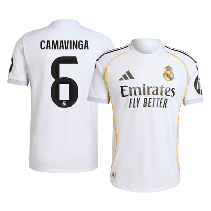 CAMAVINGA #6 Real Madrid Domicile Maillot 2025/26 Blanc Authentique