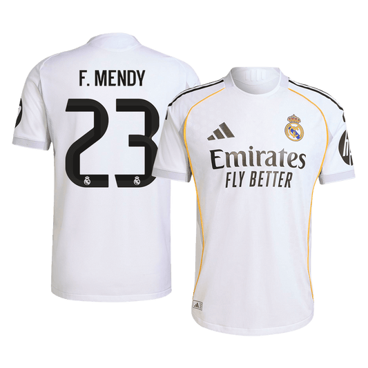 F.MENDY #23 Real Madrid Thuisshirt 2025/26 Wit Authentiek