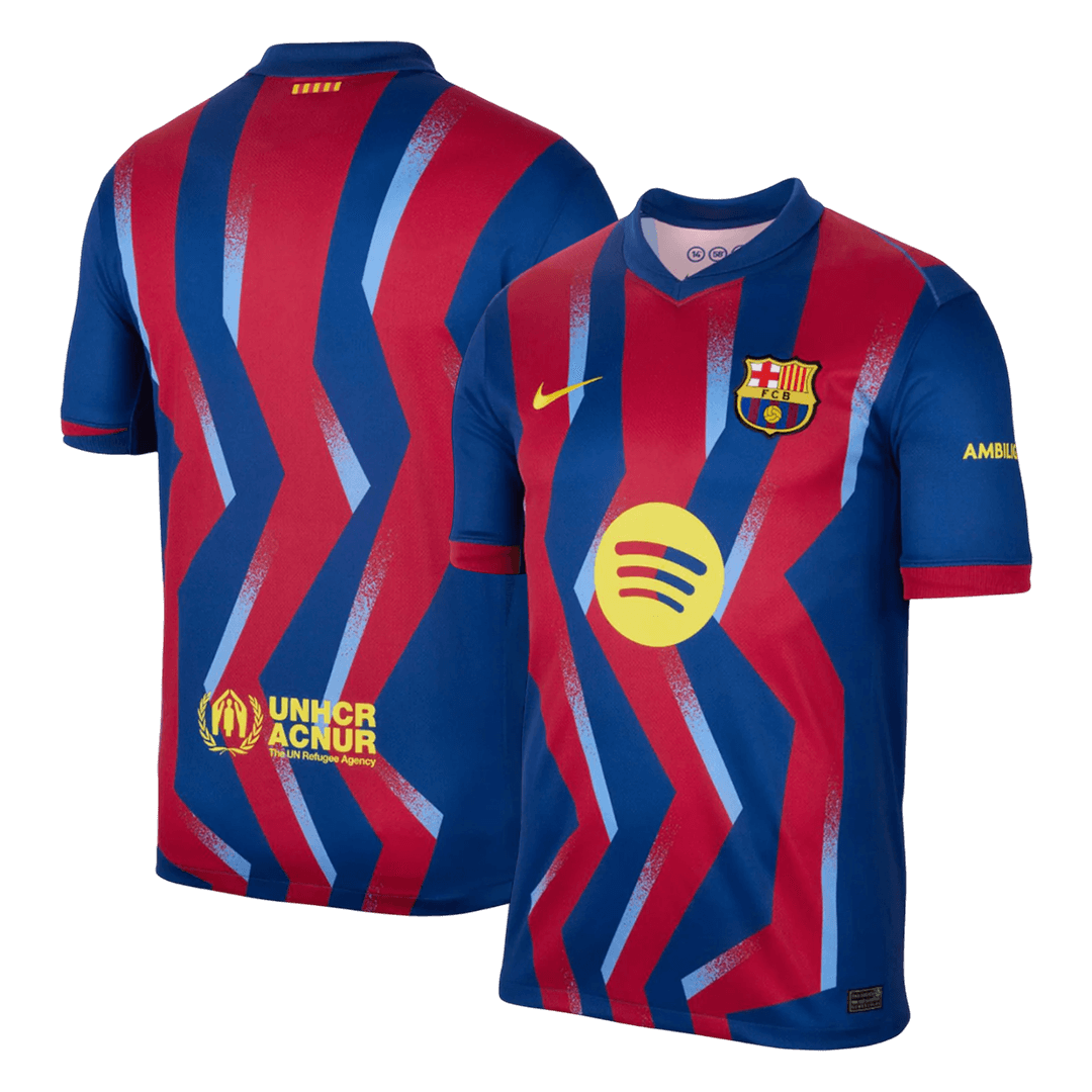 Barcelone Fourth Away Maillot Kit 2025/26 Rouge&Bleu