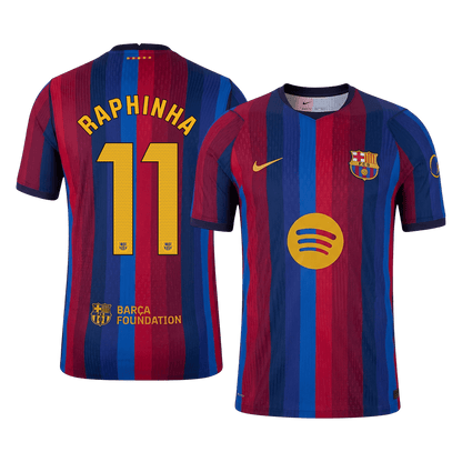 RAPHINHA #11 Barcelone Domicile Maillot 2026/27 Rouge&Bleu Joueur