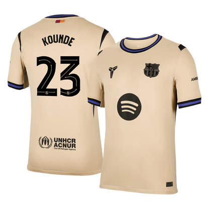 KOUNDE #23 Barcelona Uitshirt 2025/26 Geel - UCL
