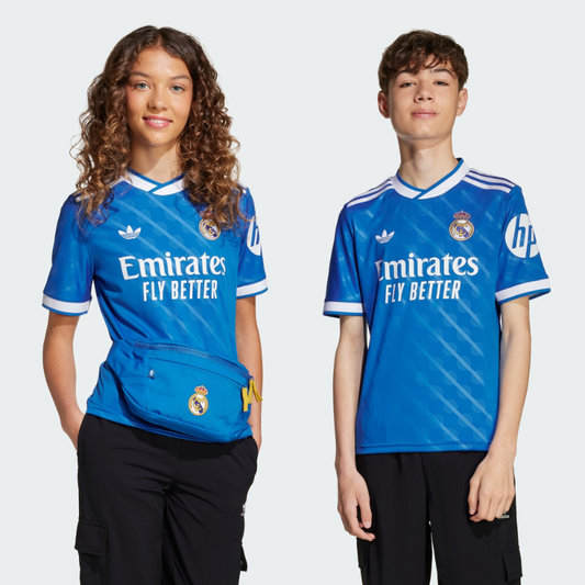 Real Madrid Derde Shirt Kit 2025/26 Kinderen Blauw